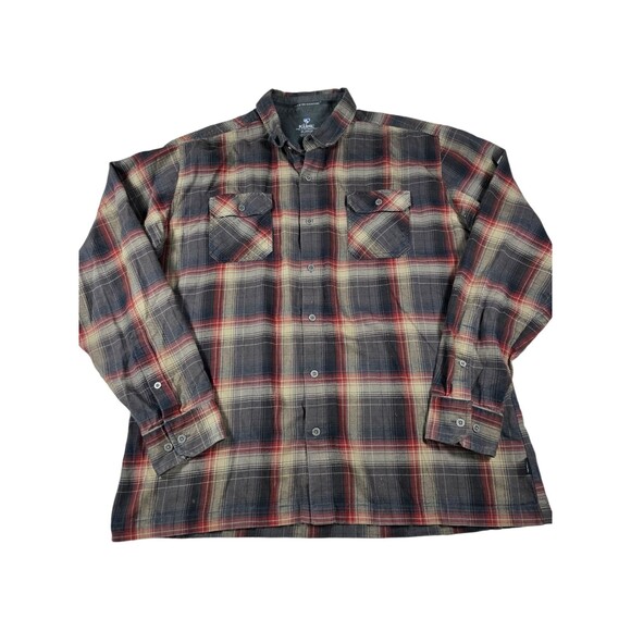 KUHL Mens XL Checkered Plaid Flannel Shirt Long Sleeve - Picture 1 of 6
